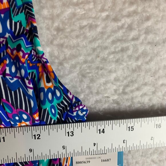 Swim Solutions Womens Tummy Control Shirred One Piece Swimsuit Size 12 NWT 9402‎ - Picture 4 of 10